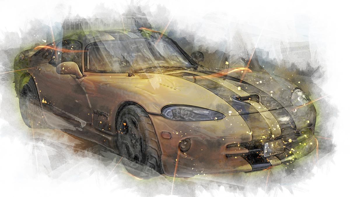 Фотообои Рисунок автомобиля
