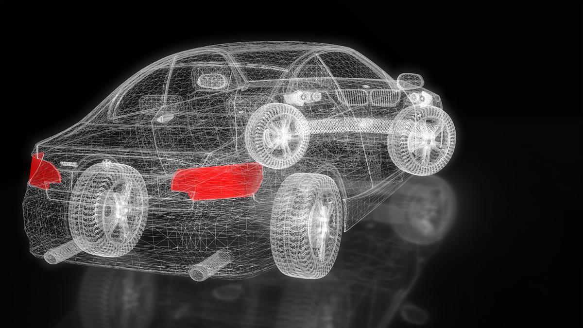 Фотообои Схематический рисунок автомобиля