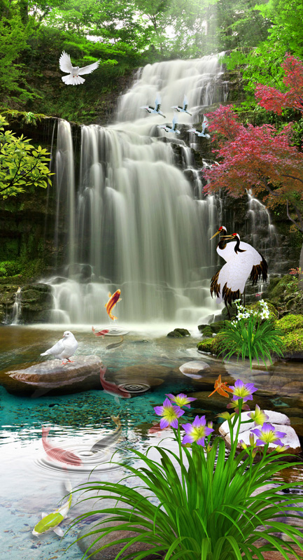 Фотообои Водопад 3Д