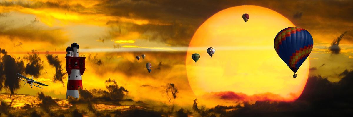 Фотообои Воздушные шары в небе