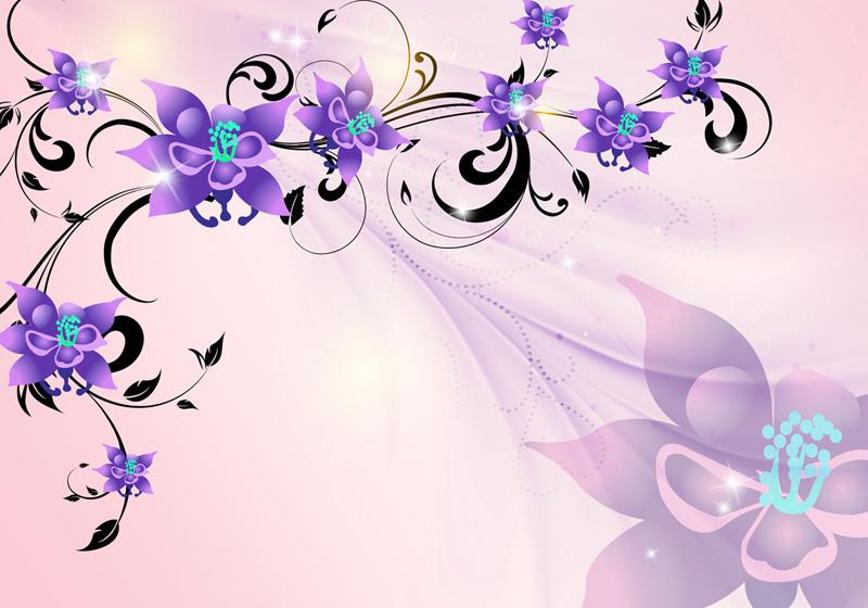 Фотообои Фиолетовые цветы Код:13269