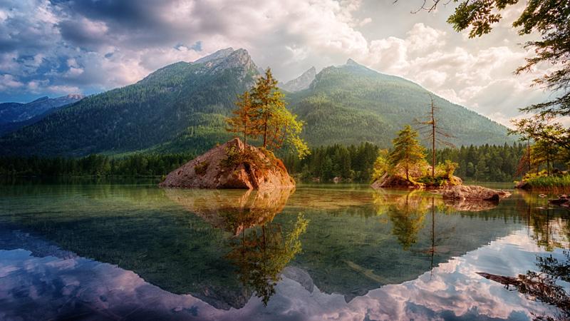 Фотообои Горное озеро Код:822
