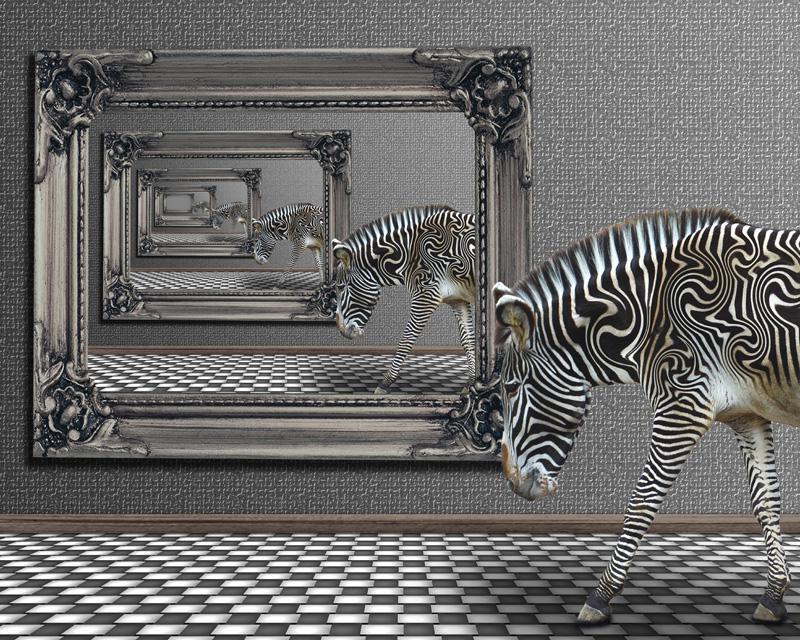 Фотообои Картина с зеброй