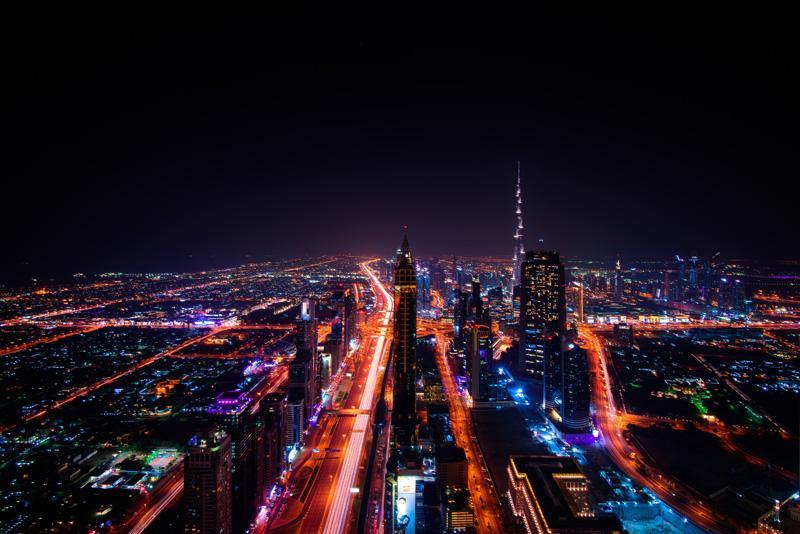 Фотообои Ночные огни Дубая Код:1488