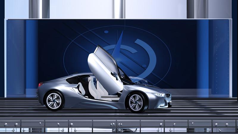 Фотообои Серебристый автомобиль Код:1269