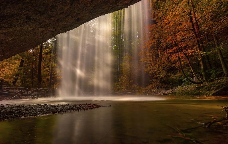 Фотообои Водопад в лесу Код:621